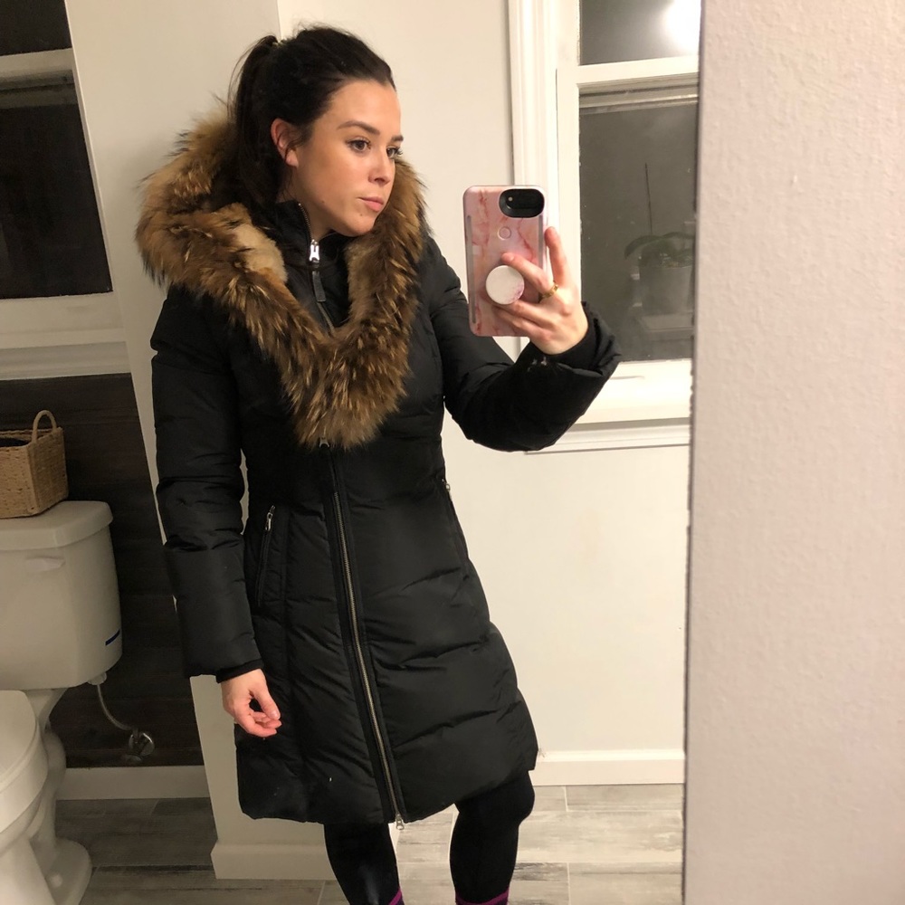 black jacket real fur brand new